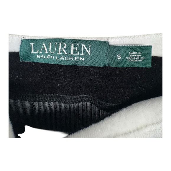 Lauren Ralph Lauren Black White Stripe Knit Dress 3/4 Sleeve Size Small NWT - Picture 3 of 8